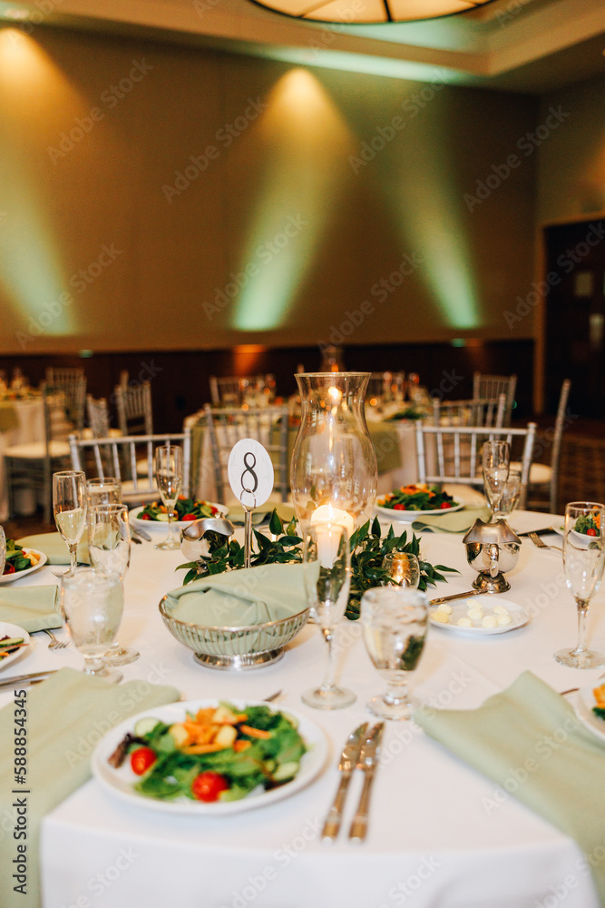 Fototapeta premium table setting at restaurant