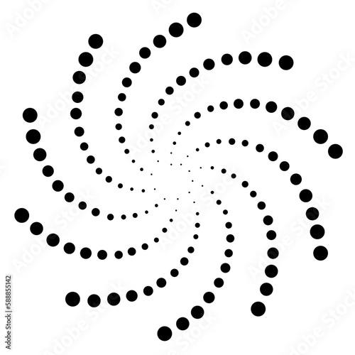 Dotted Fibonacci phyllotaxis spiral patterns in vector. Mathematical morphology - visualization of phyllotaxis spiral types - code of nature - vector concept of mathematical function Cyanotype	