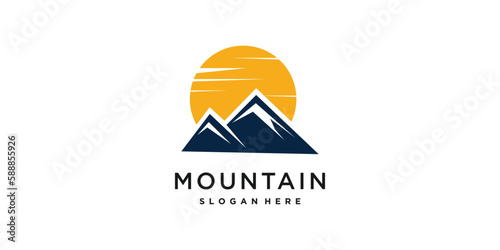 Mountain logo design template with luxury concept Premium Vector Part 1
