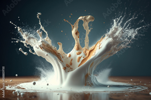 Close splash milk  Generative AI