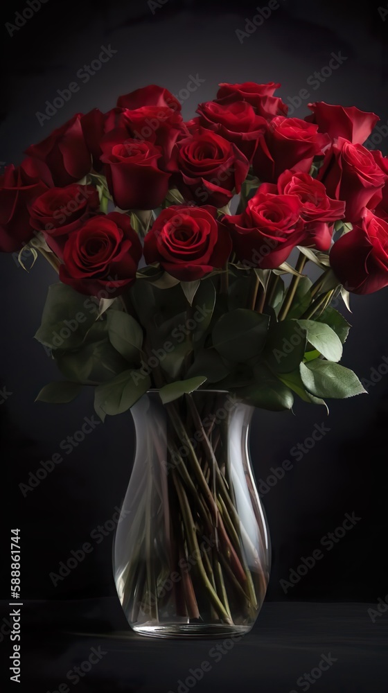 Fototapeta premium Roses on clean background