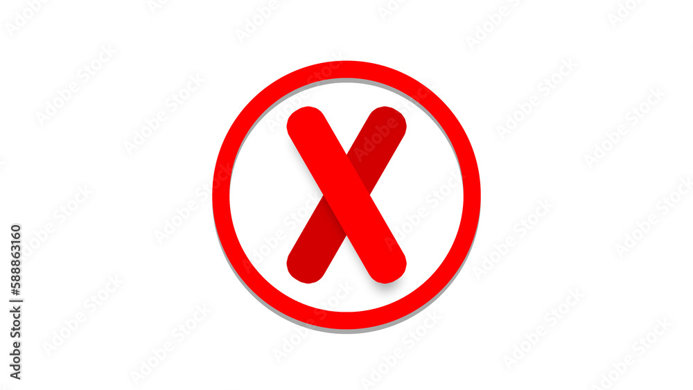 Obraz premium Wrong mark