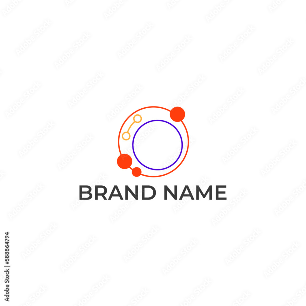 ABSTRACT ILLUSTRATION CIRCLE TECH LOGO ICON MODERN SIMPLE DESIGN VECTOR ABSTRACT ILLUSTRATION CIRCLE TECH LOGO ICON MODERN SIMPLE DESIGN VECTOR