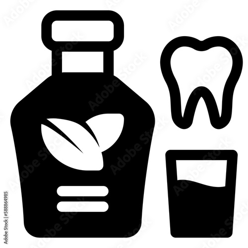 mouthwash icon illustration