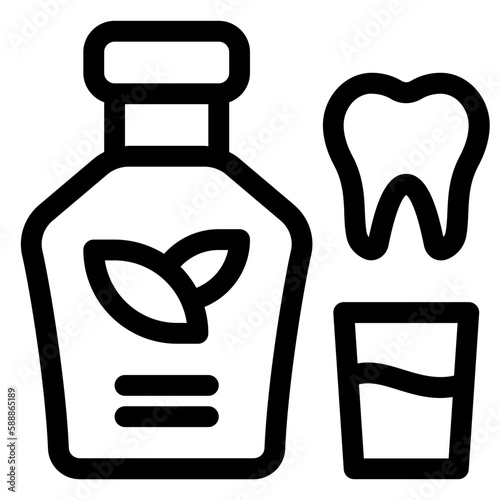 mouthwash icon illustration