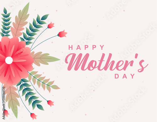 Happy mothers day greeting card design background