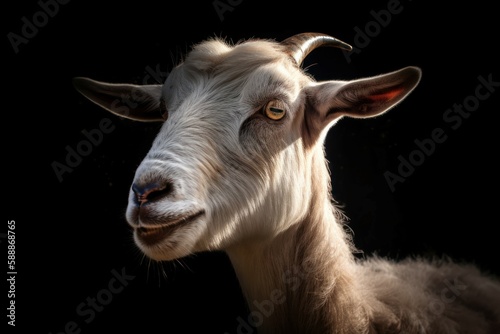 Farm male goat. Generate Ai © nsit0108