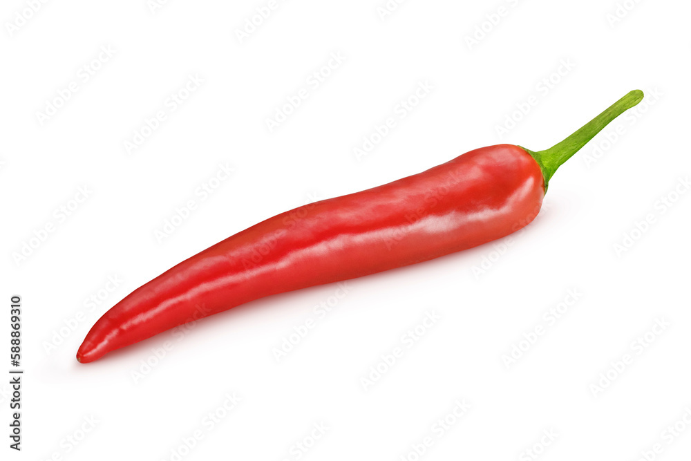 Chili pepper on isolated white background