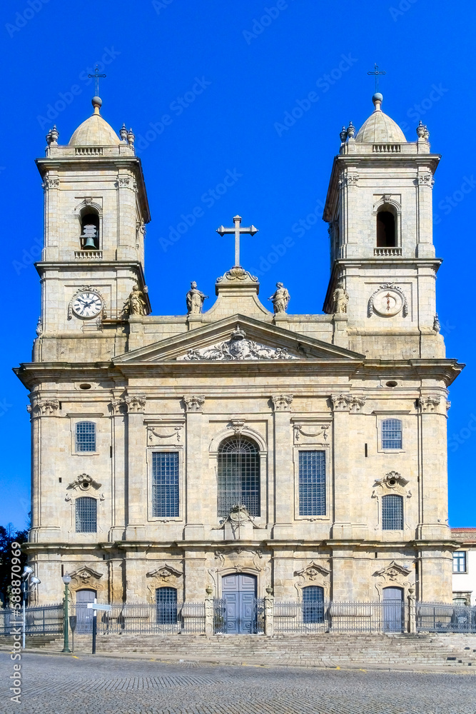 Facade feature of the Our Lady of Lapa church in Oporto, Portugal