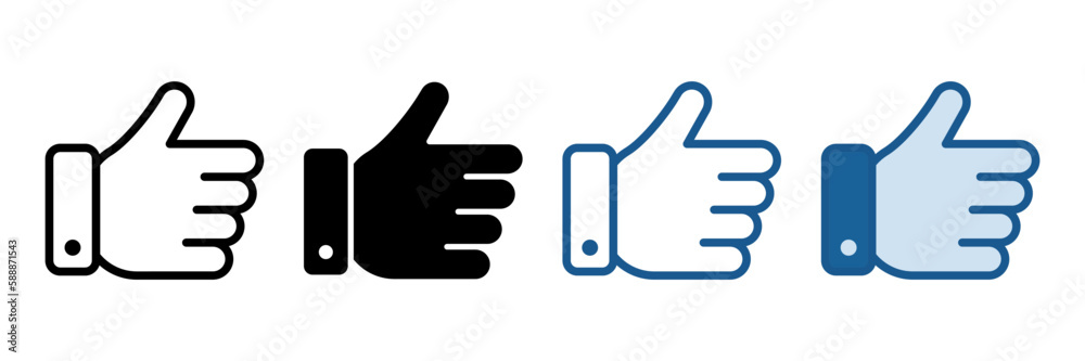 Like icon. Thumb up sign for mobile concept and web design. vector illustration Like icon. Thumb up sign for mobile concept and web design. vector illustration