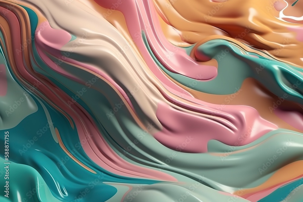 Liquid abstract background with waves