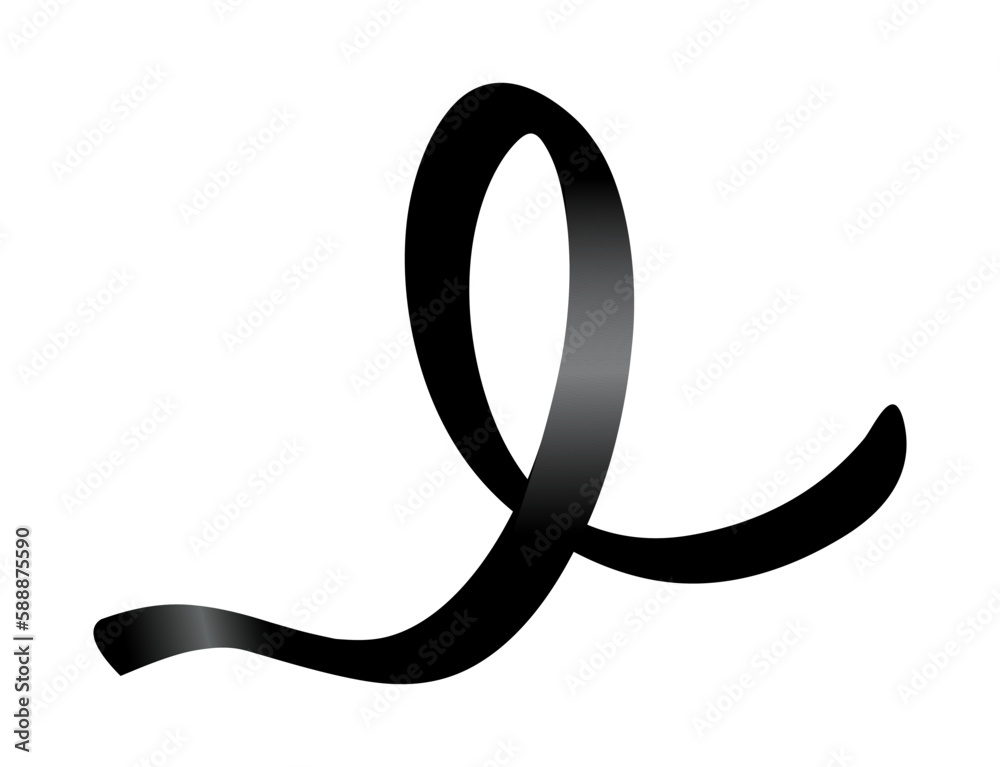 Black ribbon. Melanoma and skin cancer awareness symbol. Mourning sign. Flat style vector illustration isolated on transparent background Black ribbon. Melanoma and skin cancer awareness symbol. Mourning sign. Flat style vector illustration isolated on transparent background