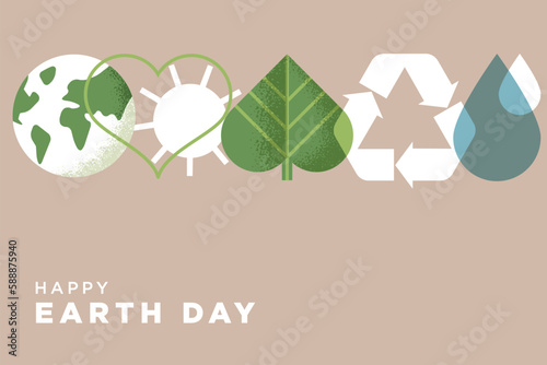 Earth day illustration. Ecology, environmental problems and environmental protection. Vector illustration concept for graphic and web design, business presentation, marketing and print material.