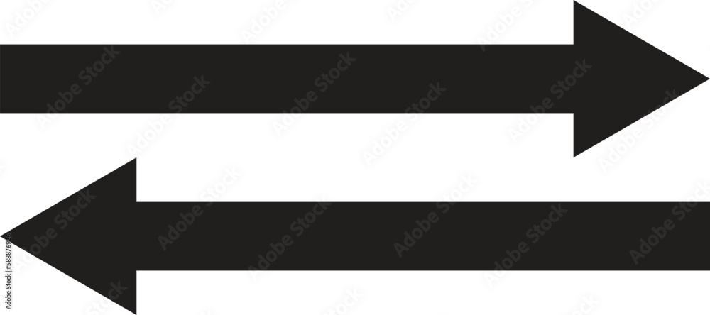 Long arrows icon set vector in trendy style . Long right and left arrows Long arrows icon set vector in trendy style . Long right and left arrows