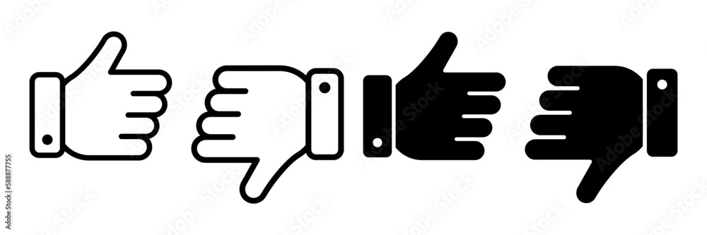 Like and Dislike icon. sign for mobile concept and web design. vector illustration Like and Dislike icon. sign for mobile concept and web design. vector illustration
