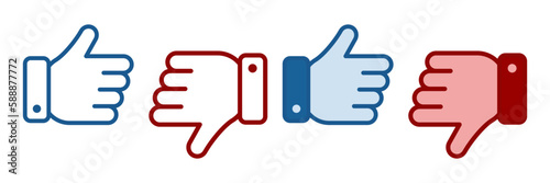 Like and Dislike icon. sign for mobile concept and web design. vector illustration