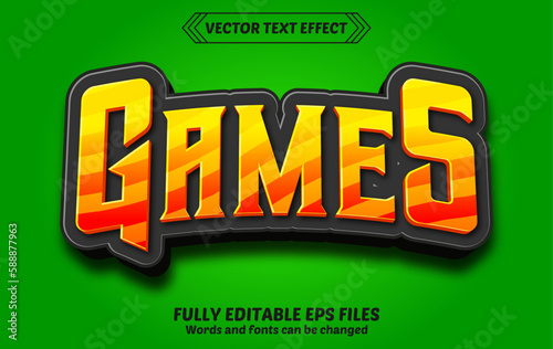 Vector vectors games 3d text effect
