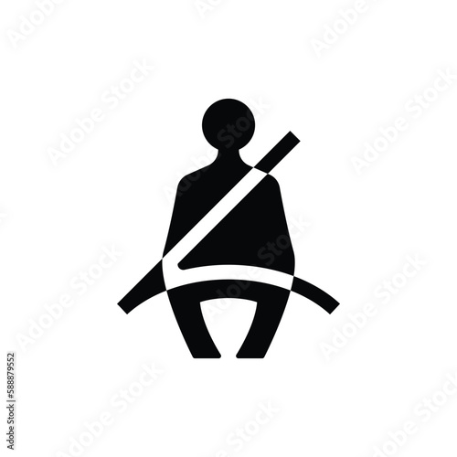 Seat belt sign icon. Graphical symbol modern, simple, vector, icon for website design, mobile app, ui. Vector Illustration