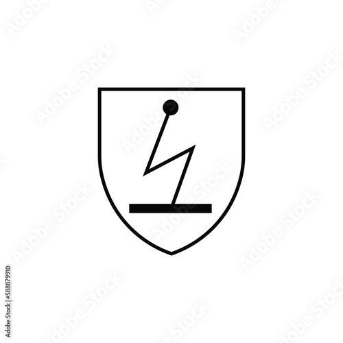 Protection against static electricity sign icon. Graphical symbol modern, simple, vector, icon for website design, mobile app, ui. Vector Illustration