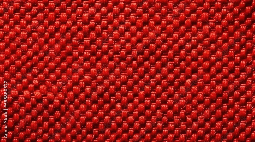 Red woven texture background. Generative ai.