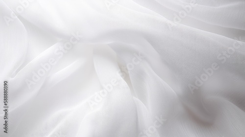 White gauze texture background. Generative ai. photo