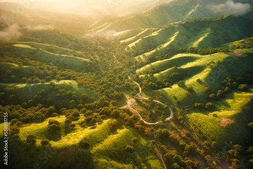 The rolling hills and valleys of the countryside take on a whole new dimension in the summer