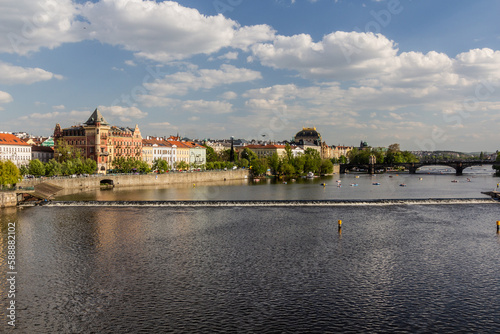 View of Vltava river in Prague, Czech Republic