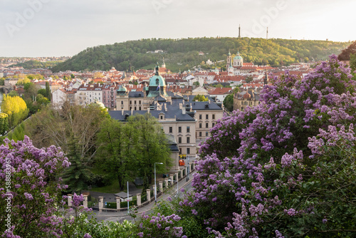 Spring view of the Lesser Side in Prague, Czech Republic photo