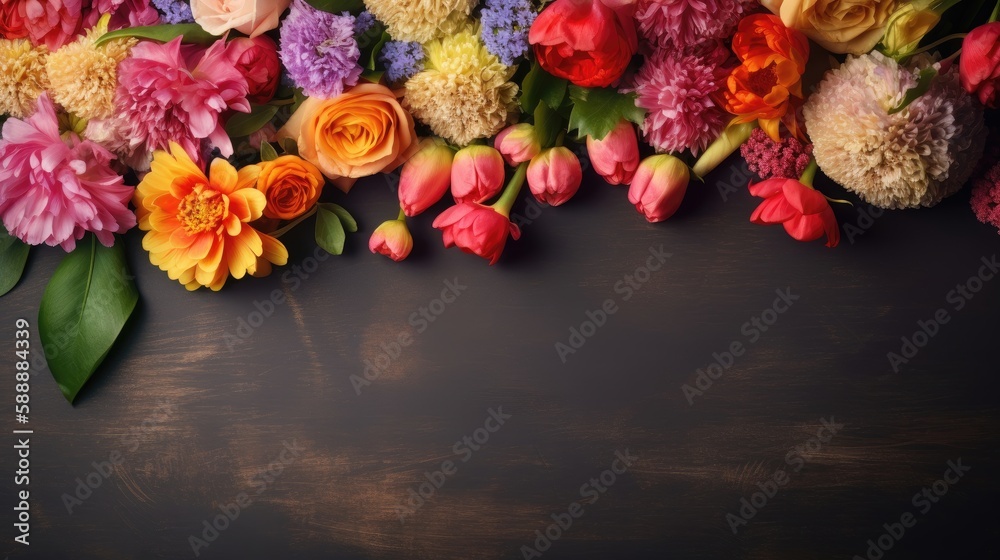 Spring banner for 8 march mothers day. Generative AI Spring banner for 8 march mothers day. Generative AI