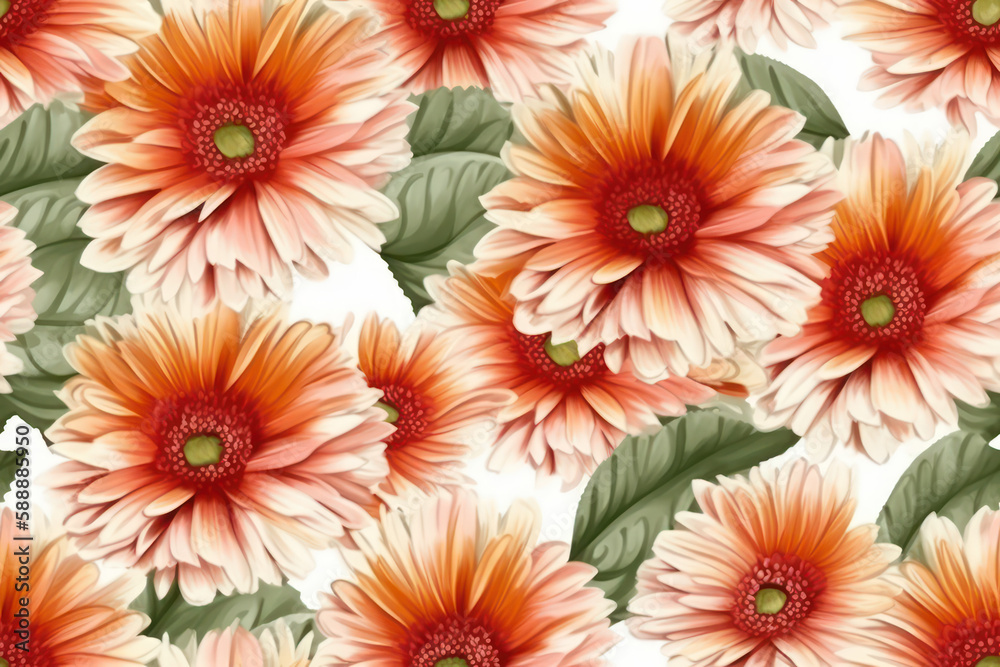 gerbera flower pattern gerbera flower pattern