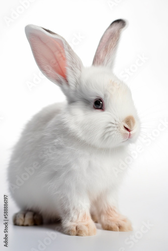 adorable bunny white background