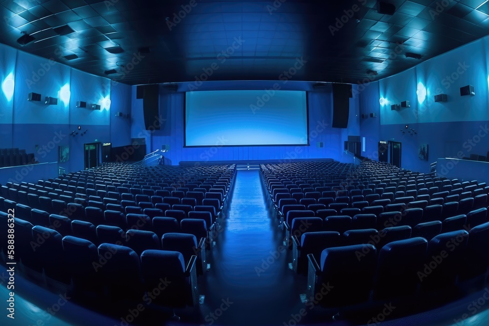empty cinema auditorium - Created with Generative AI empty cinema auditorium - Created with Generative AI
