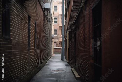 street alley in the city - Illustration Created with generative ai