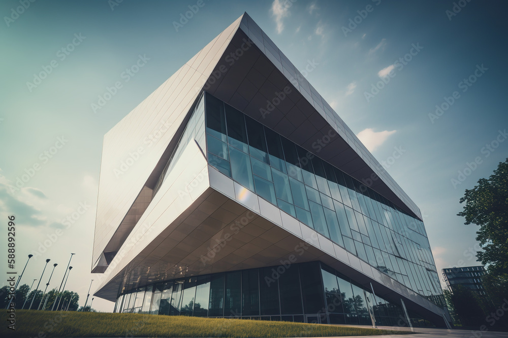 Modern building architecture with blue sky
Modern building architecture with blue sky