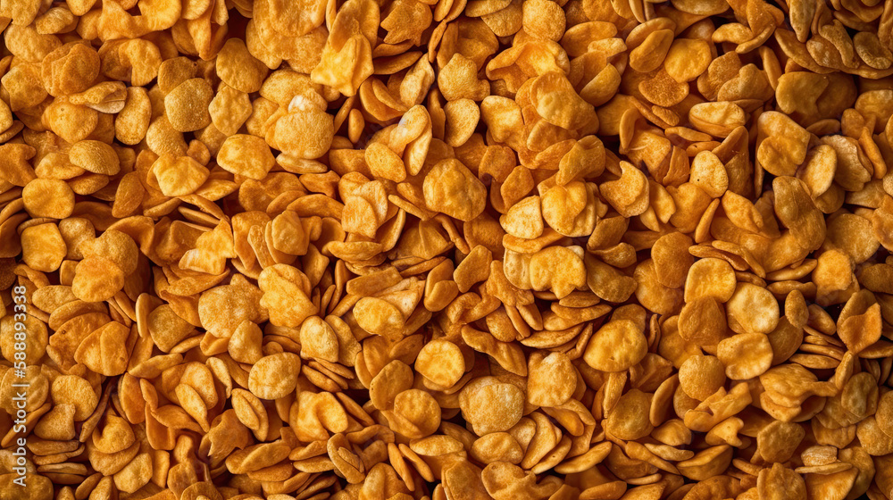 cornflakes as closeup created with Generative AI technology cornflakes as closeup created with Generative AI technology