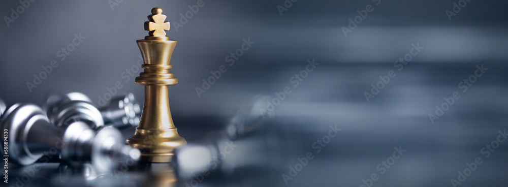chess board game competition business concept - obrazy, fototapety, plakaty 