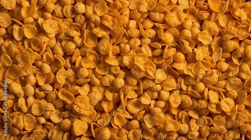 cornflakes as closeup created with Generative AI technology cornflakes as closeup created with Generative AI technology