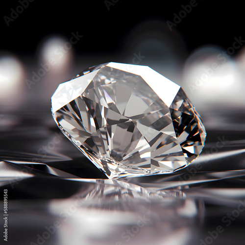 Natural diamond  created with Generative AI technology.