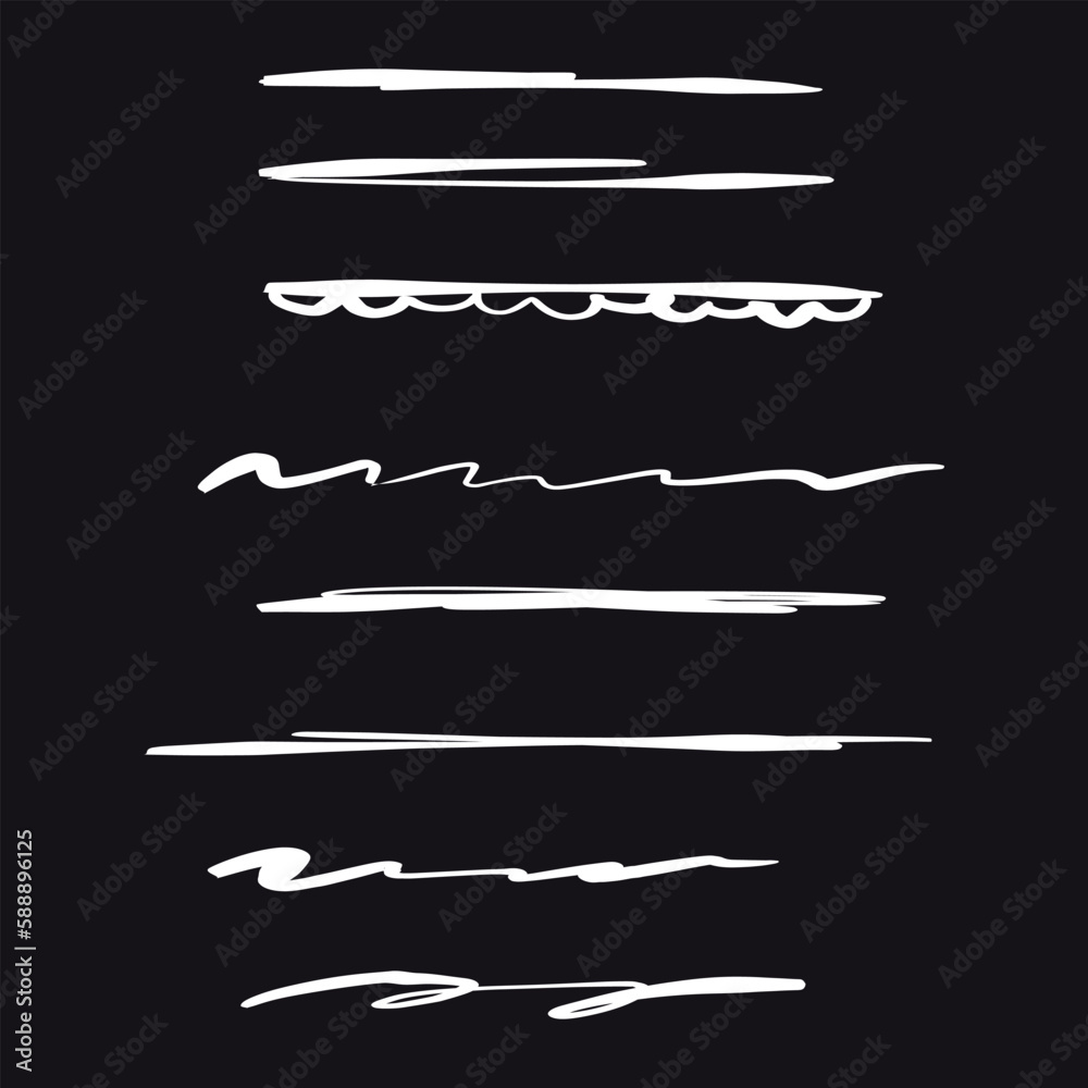 Set of handmade, hand drawn underline strokes EPS Vector Set of handmade, hand drawn underline strokes EPS Vector