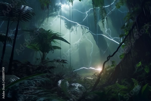 Lightnings in Future Rainforest  © Christopher