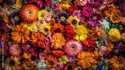 flowers background created with Generative AI technology