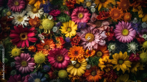 flowers background created with Generative AI technology