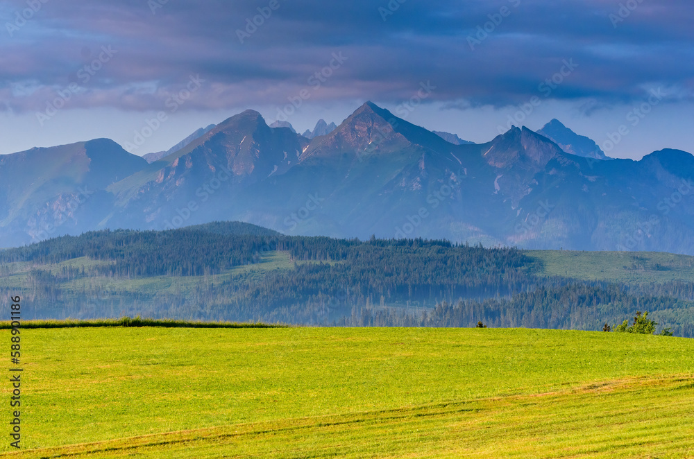 landscape in the morning, viem from Spis to TAtra NAtional Park