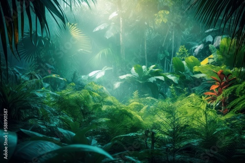 Jungle rain forest. Generate Ai