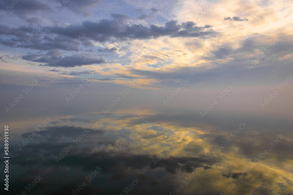Beautiful sunrise at lake Balaton