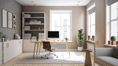 A Breath of Freshness: Creating an Inspiring Workspace with White as the Dominant Hue © Aylin