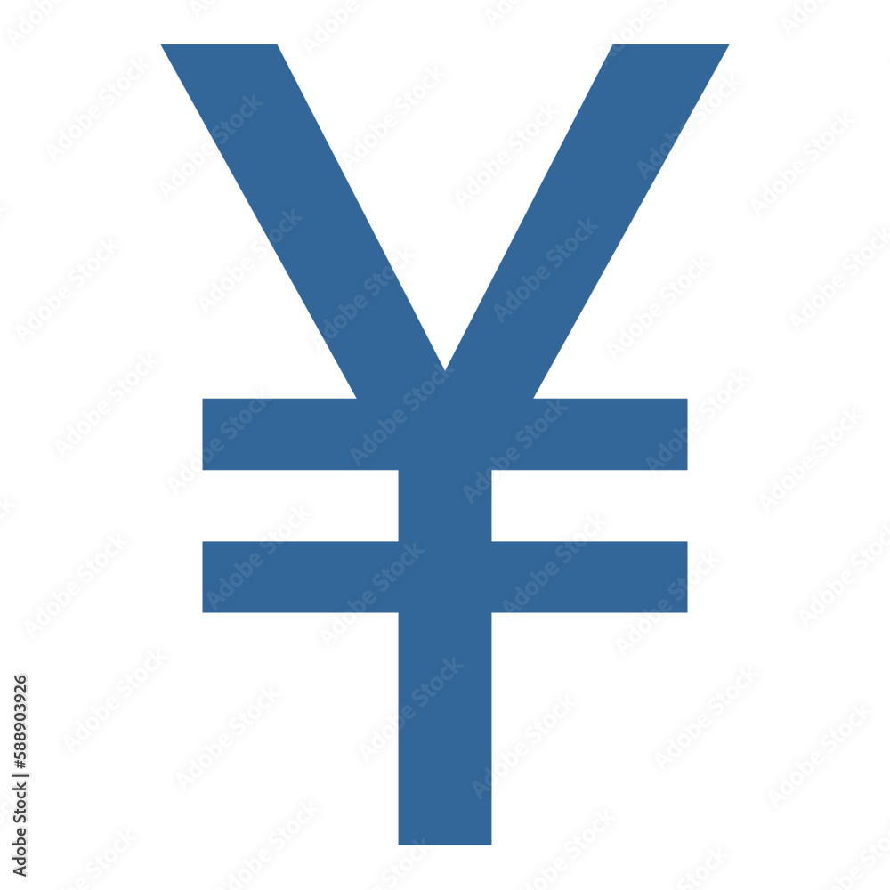Obraz premium Vector graphic of the Japanese Yen currency sign