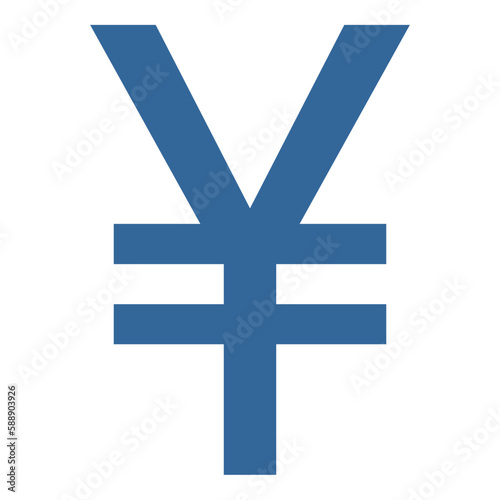 Vector graphic of the Japanese Yen currency sign