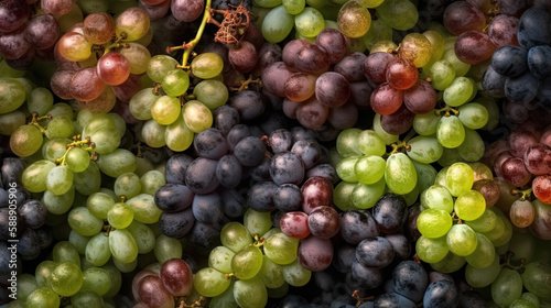 bunch of grapes created with Generative AI technology