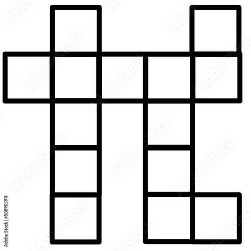 Crossword Icon Line without shape